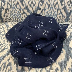 NWT Navy anchor scarf